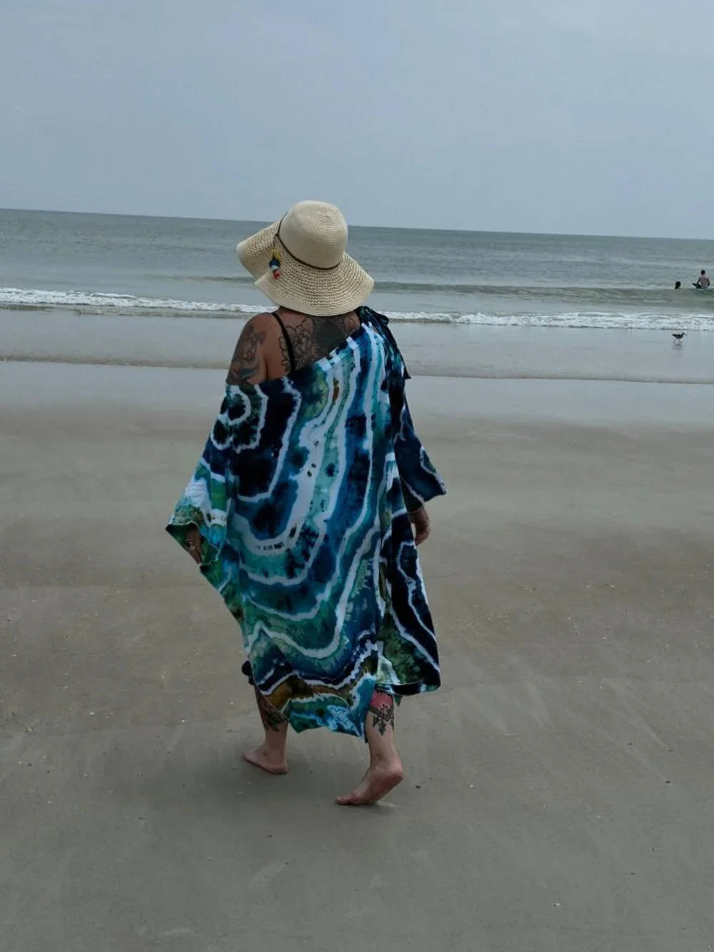 Kaftan | Cover Up | Off Shoulder | Geode Print | Beachwear | One size fits most